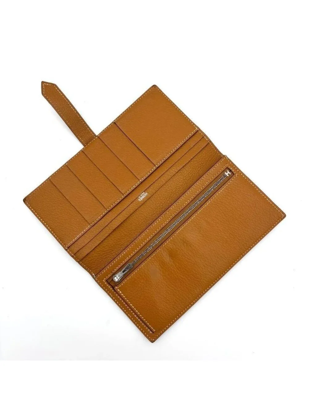 Hermes Bearn Souffle Classic Wallet Bifold Silver